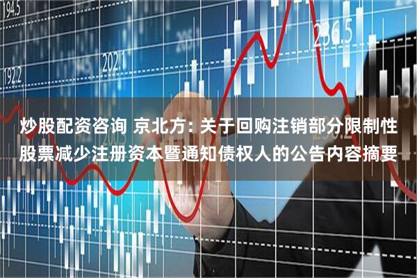 炒股配资咨询 京北方: 关于回购注销部分限制性股票减少注册资本暨通知债权人的公告内容摘要